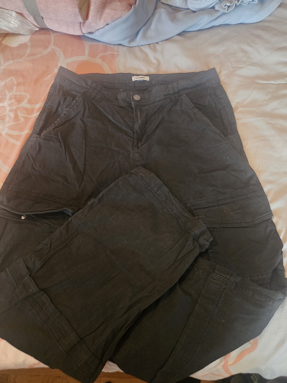 Garage Black Women’s Cargo Pants With Pockets On Side Sz.15 Rare